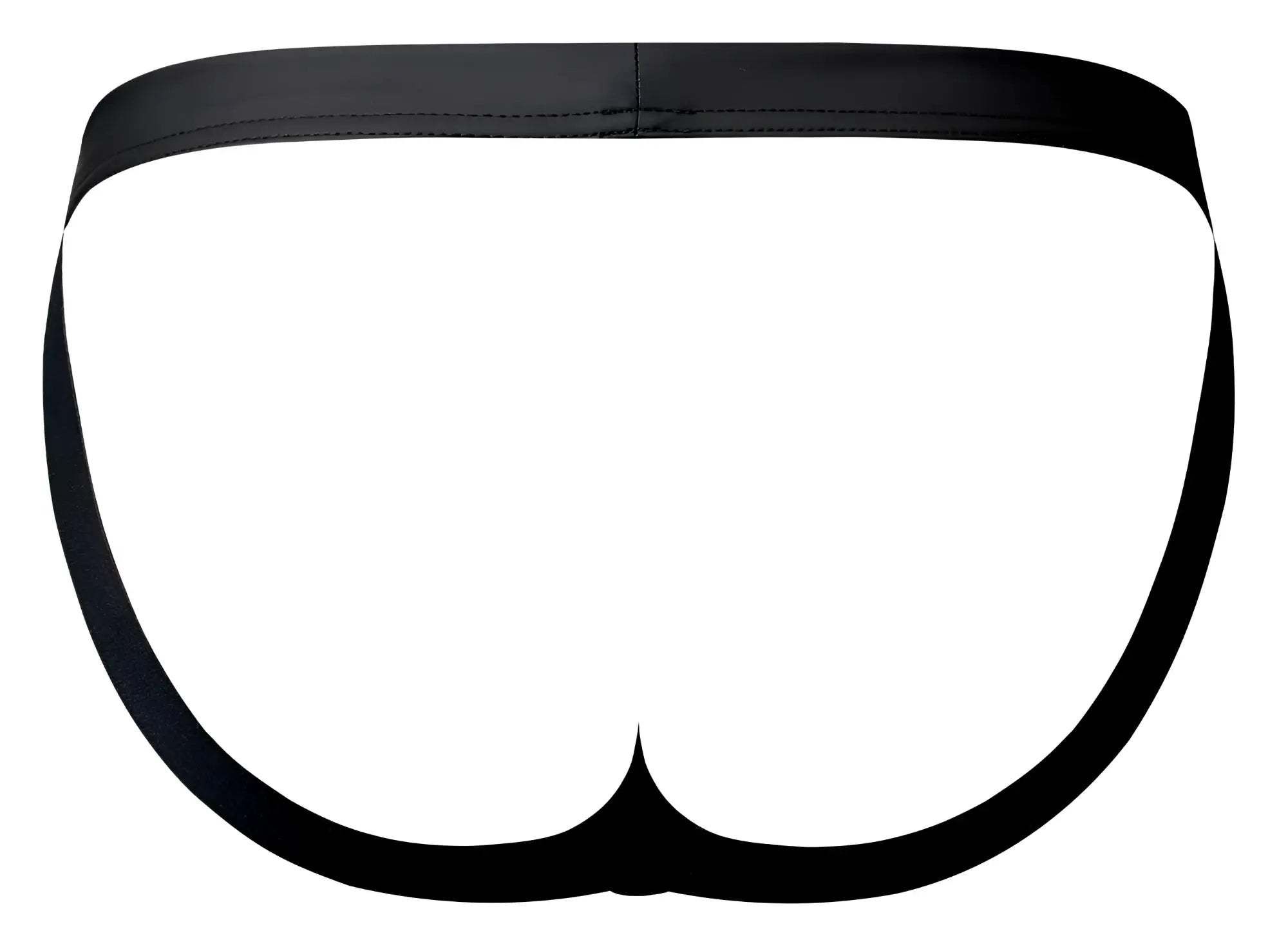 Black briefs male power 346-298 oh snap snap off jock with smooth design and elastic waistband in black
