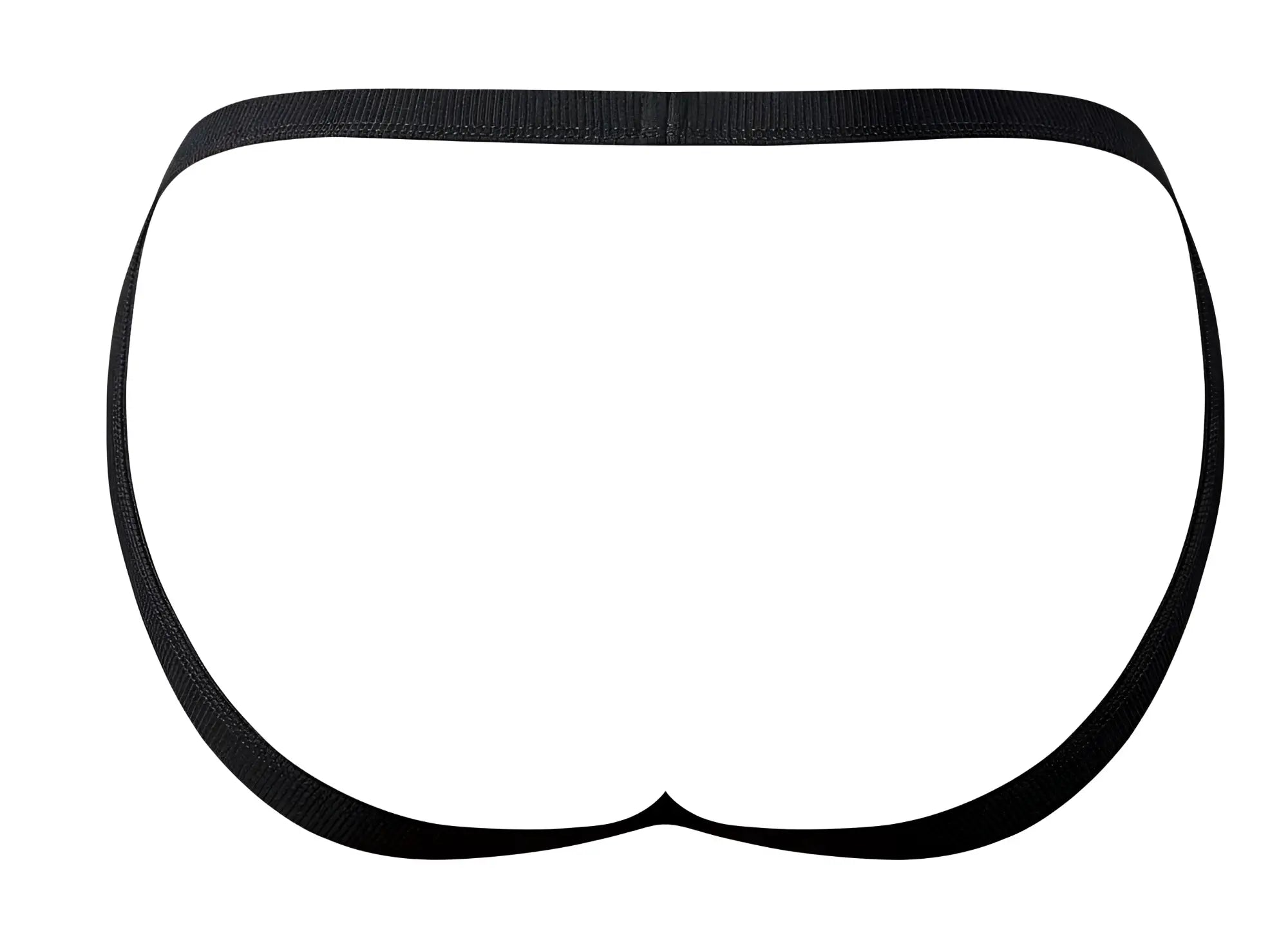 Male power 388-11c fishnet 2 jockstrap black with black elastic waistband and smooth seamless design back view