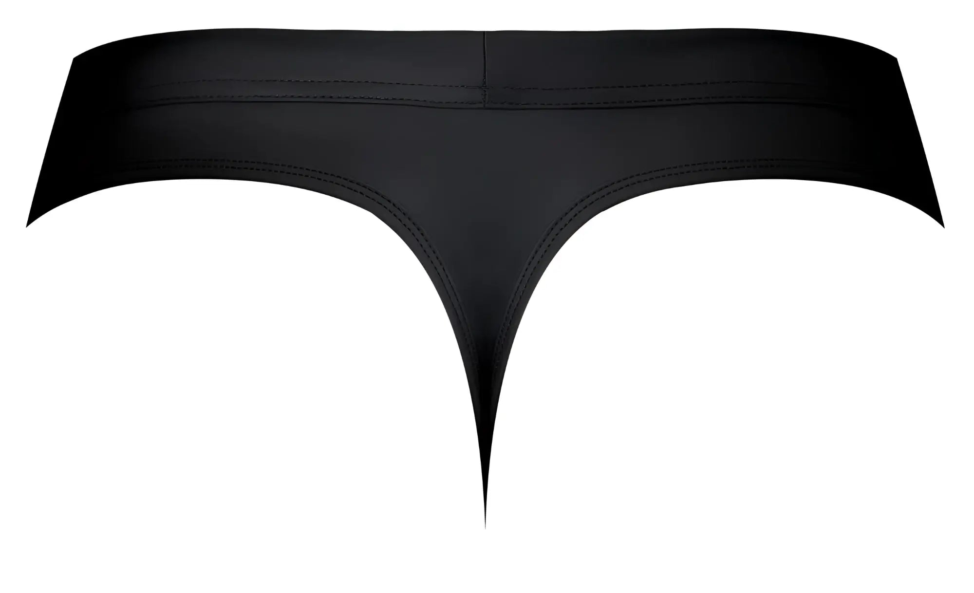 Male power 410-298 oh snap snap off thong in black made of smooth stretchy fabric with a sleek minimalist design