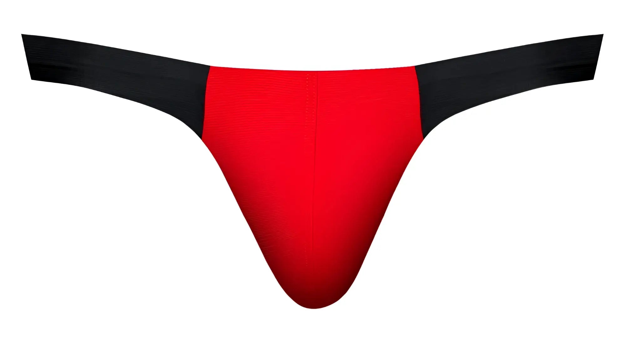 Male power 442-300 hot mesh bong thong in black and red with smooth form-fitting design shown from the back