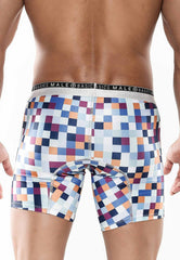 Malebasics hipster boxer brief pixels featuring multicolored pixel pattern and gray basics male waistband