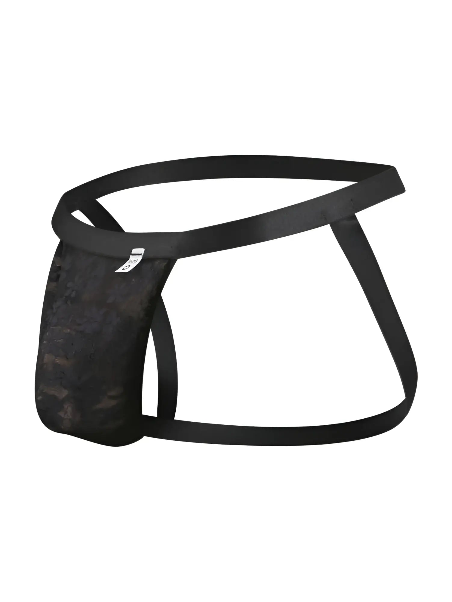 Black lace-trimmed men’s briefs with sleek minimalist design and adjustable straps from malebasics mbl82 sexy jockstrap