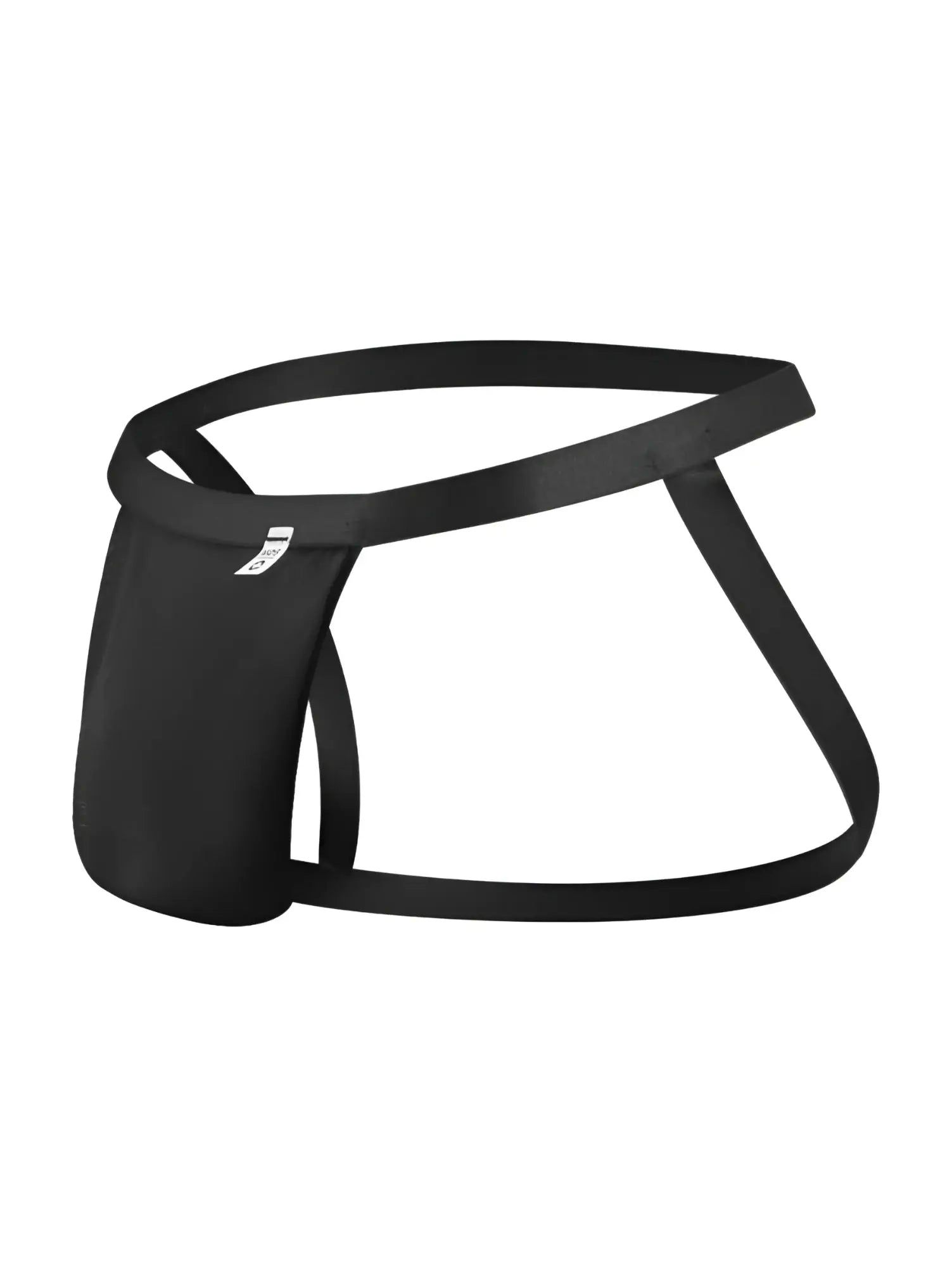 Malebasics mbl82 sexy jockstrap black mesh with sleek minimalist design and thin elastic waistband front view