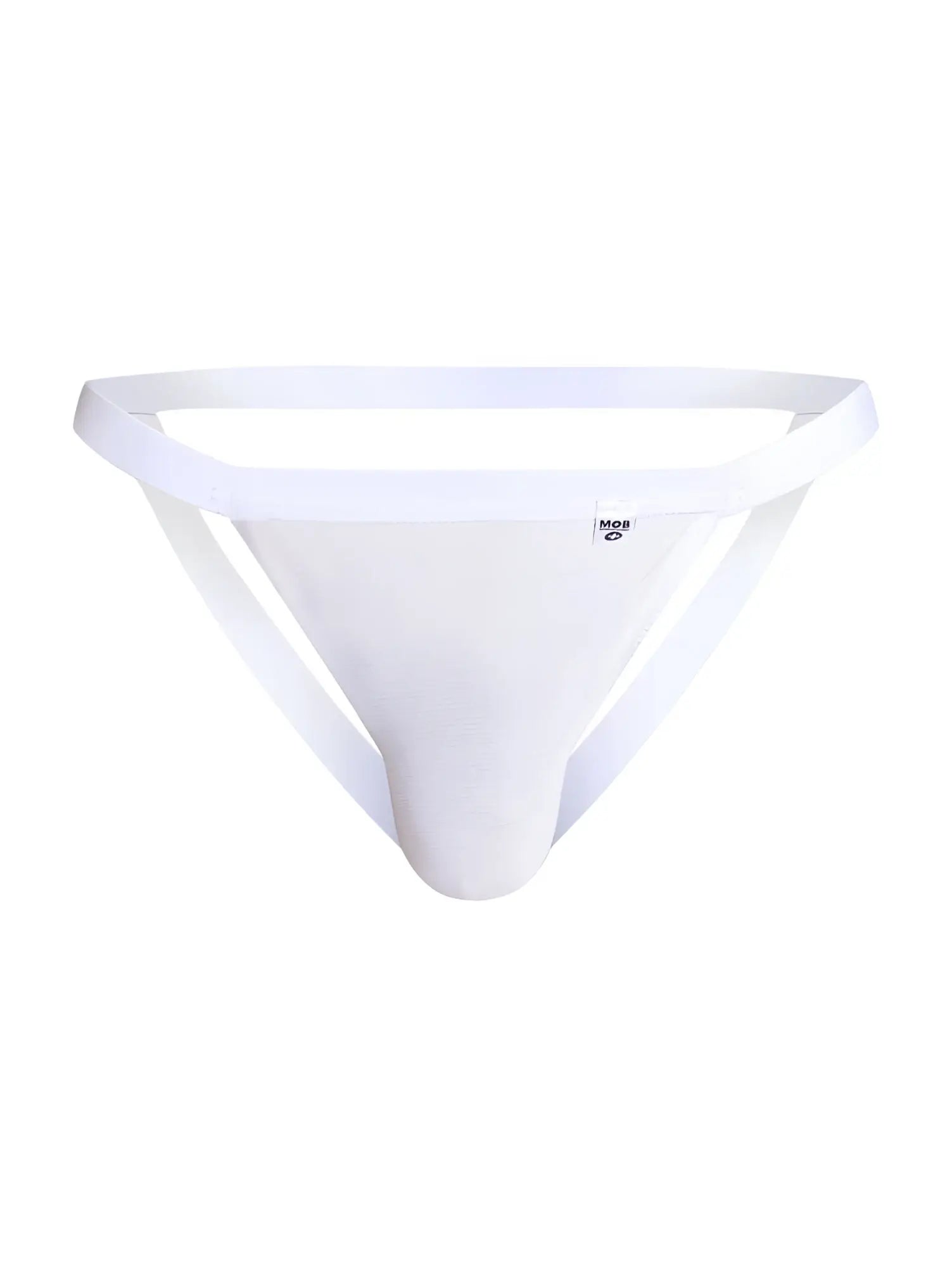 White male basics mbl82 sexy jockstrap briefs with seamless design and small logo on waistband in mesh fabric