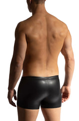 Black glossy faux leather manstore zipper minipants m2466 with sleek form-fitting design for edgy fashion