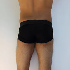 McKillop Jagger modal boxer brief underwear in black with smooth form-fitting design size S