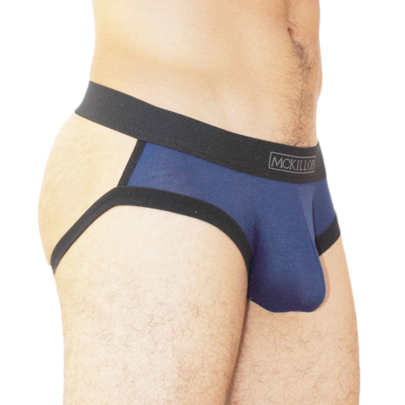 McKillop Jagger Modal Full Jock Strap Sous-vêtement Bleu Marine JFMO Taille M