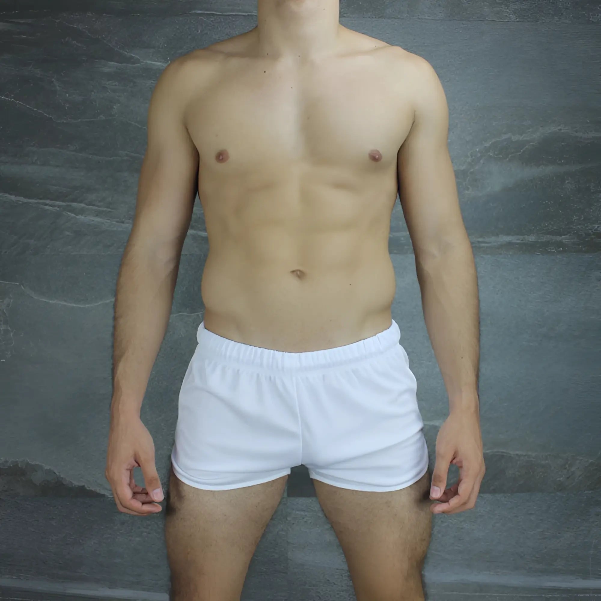 White mckillop vivid score athletic shorts with elastic waistband size s for sports and casual wear
