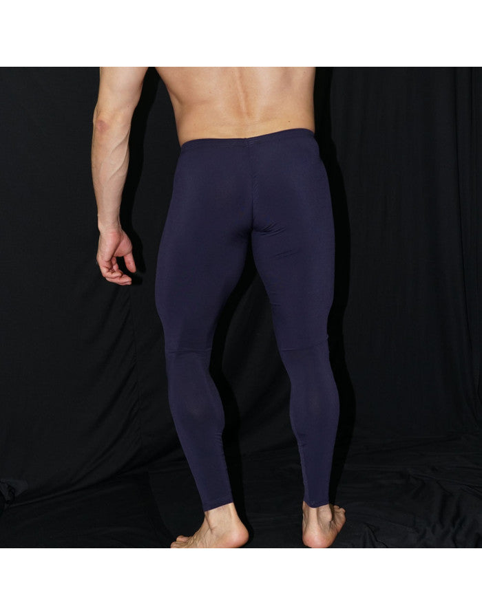Navy blue form-fitting leggings arroyman bulge runner rnr006s designed for comfortable athletic wear