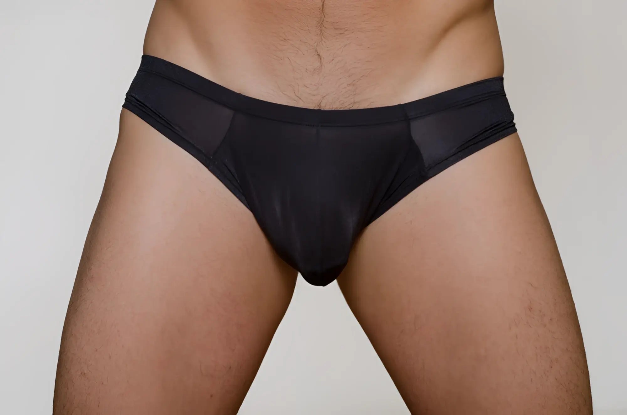 Black mesh metro bunz low-rise boxer briefs with smooth form-fitting design