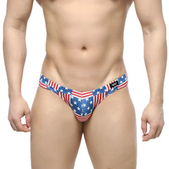 MetroMaleWear America bikini 5103-97 red white and blue american flag patterned briefs with a snug fit