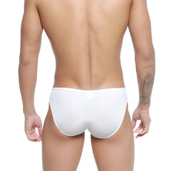 White briefs metro malewear arc bikini white 2206-01 with smooth form fitting design for comfortable wear