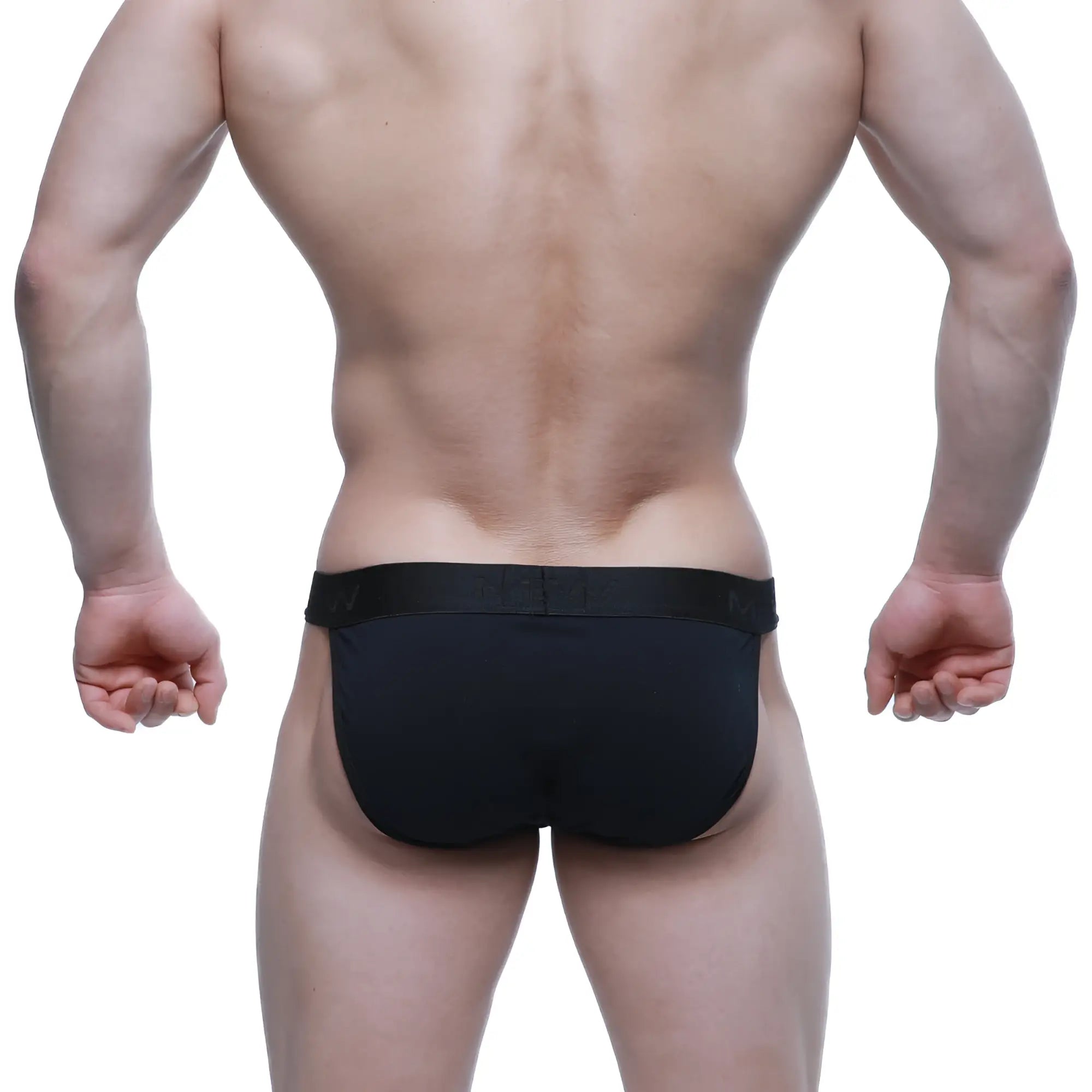 Black briefs metroMalewear Asian bikini 3004-M21 with smooth form-fitting design and elastic waistband