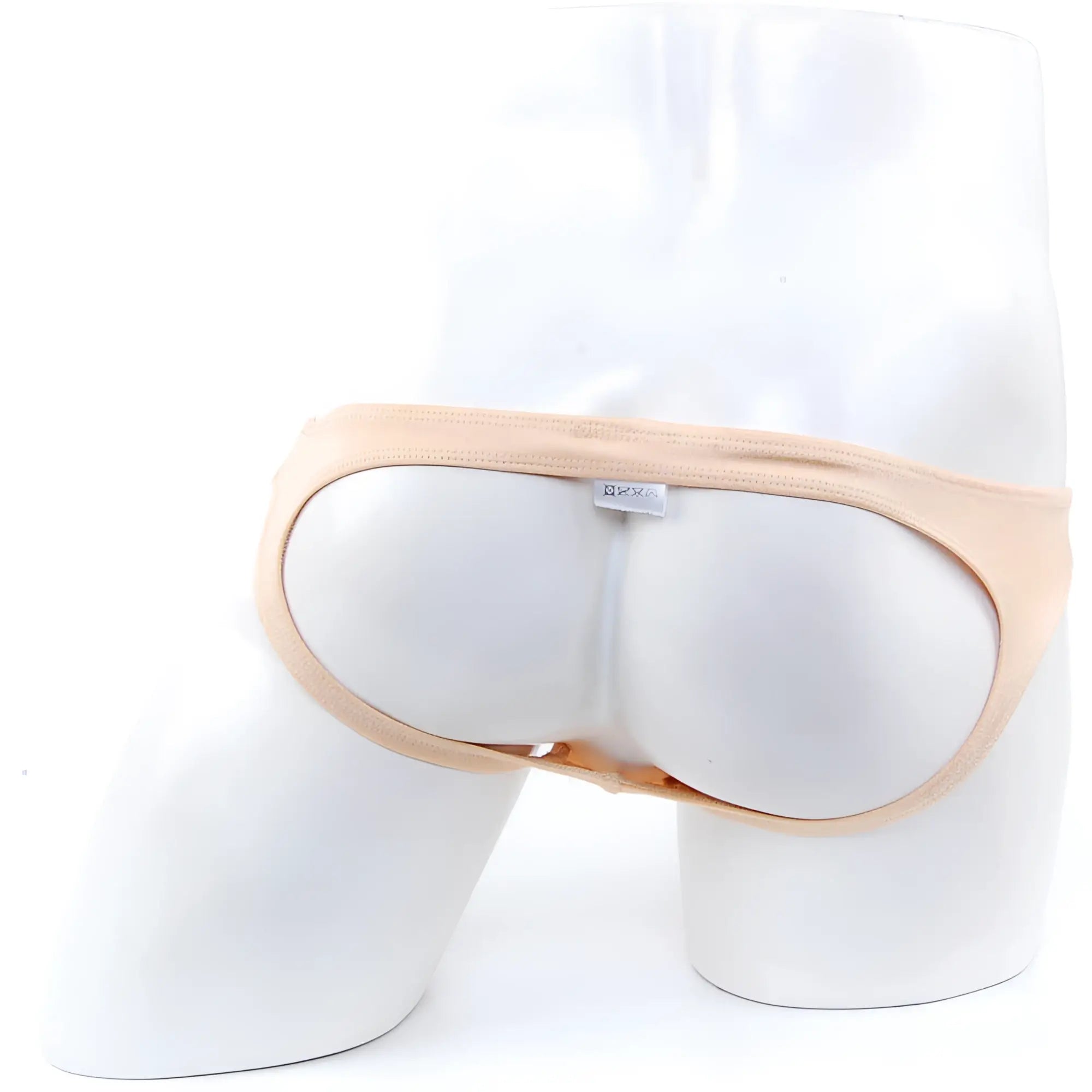Beige seamless briefs with minimalist design and soft fabric from metromalewear asian jock strap gold 5001-21