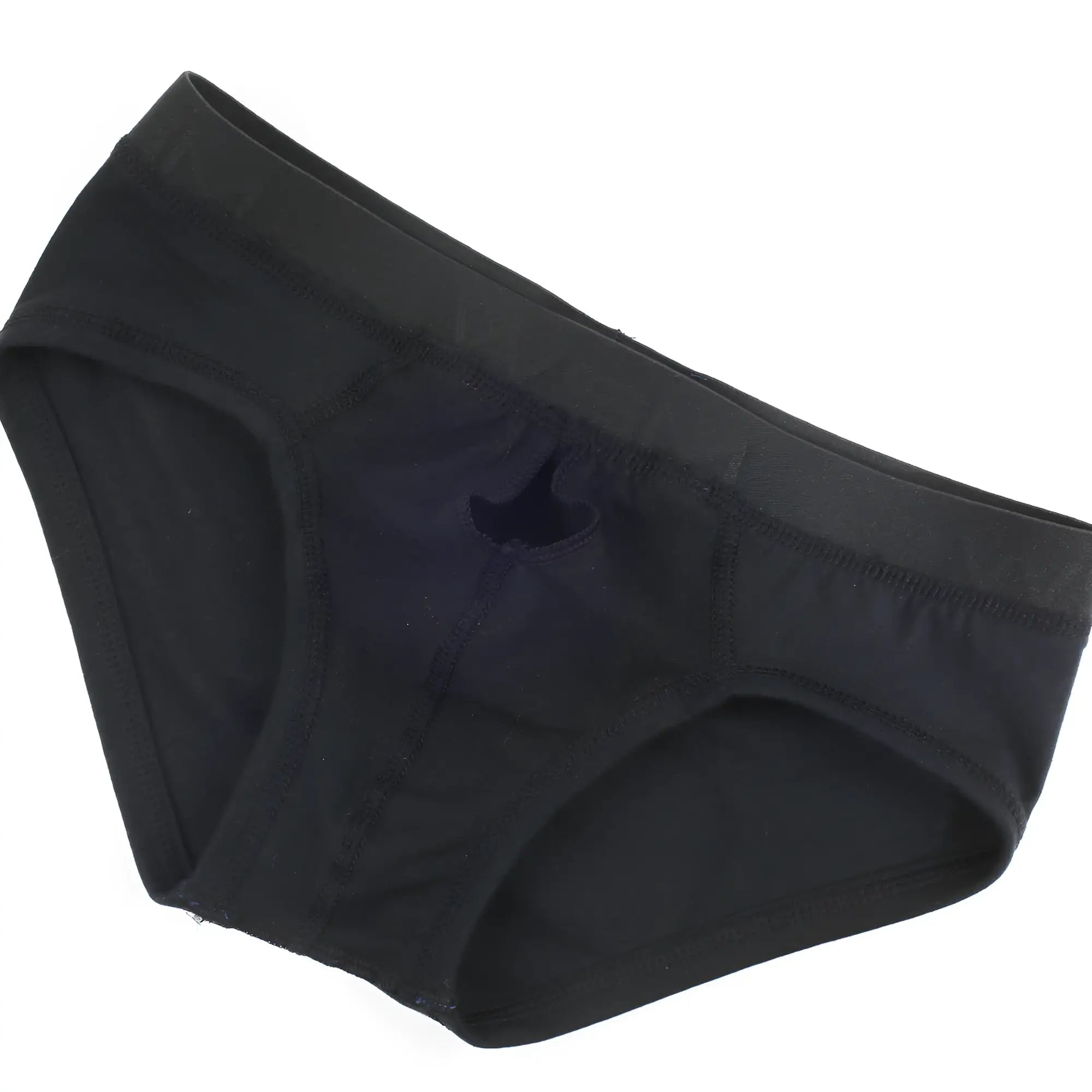 Black cotton briefs metroMalewear Avalon brief black 3036-20 with subtle front cutout design for comfortable wear