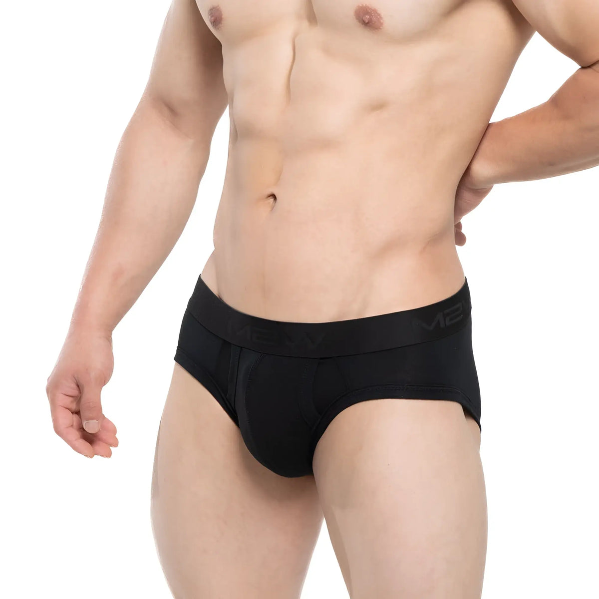Black mens briefs metro male wear avalon brief black 3036-20 with snug fit and elastic waistband featuring subtle branding