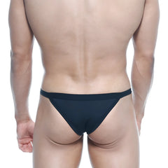 Black triangular briefs metroMalewear avant-garde bikini 1115-20 made of smooth form-fitting fabric