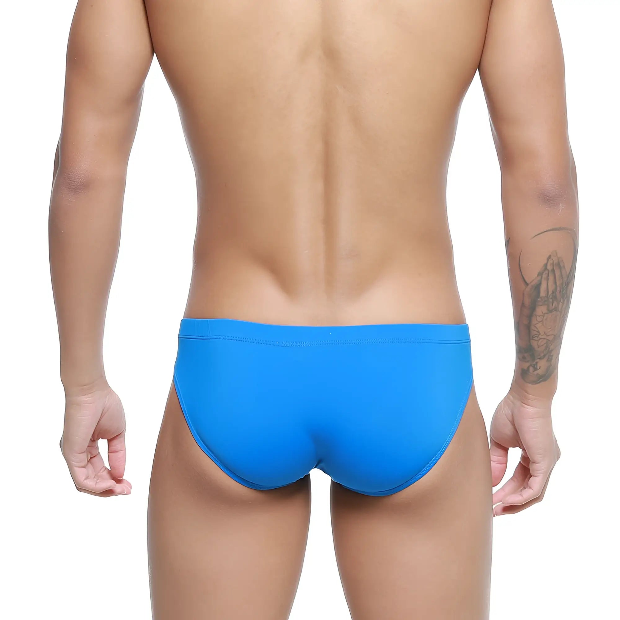 MetroMaleWear azul real bikini 5103-82 bright blue form-fitting swim trunks with smooth seamless material front view
