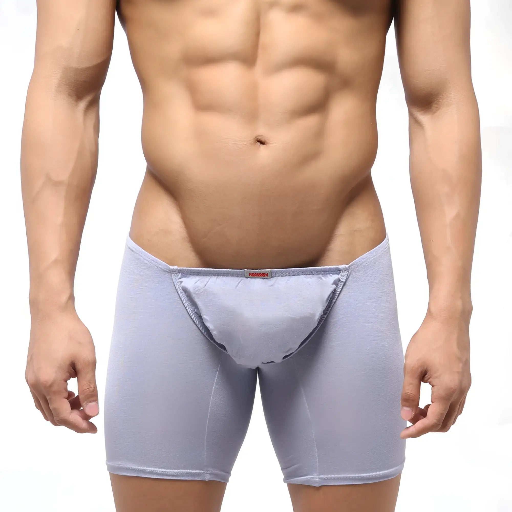 MetroMaleWear Bosillo long boxer lavender 3514-08 light gray form-fitting boxer briefs with smooth fabric and subtle seams
