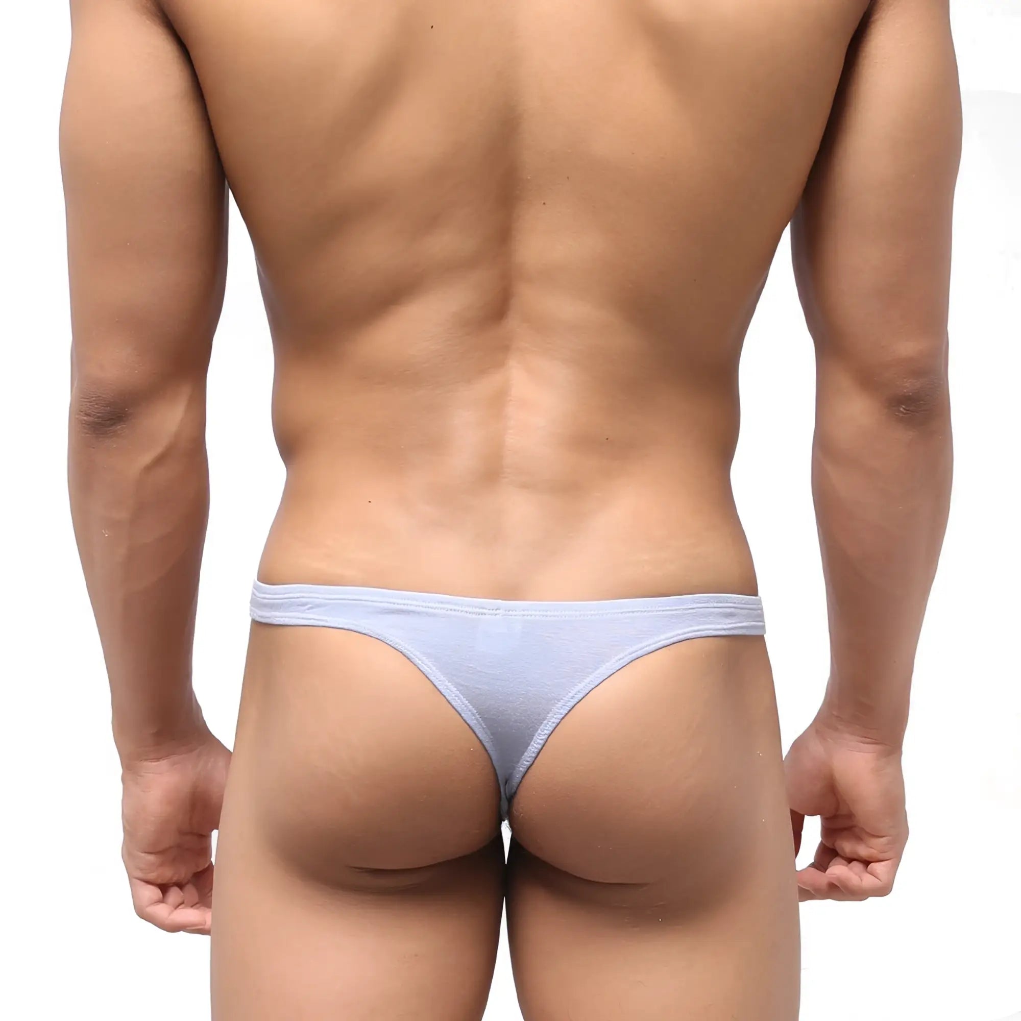 Light blue thin cotton low-rise briefs from MetroMaleWear Bosillo thong lavender 3502-08 collection