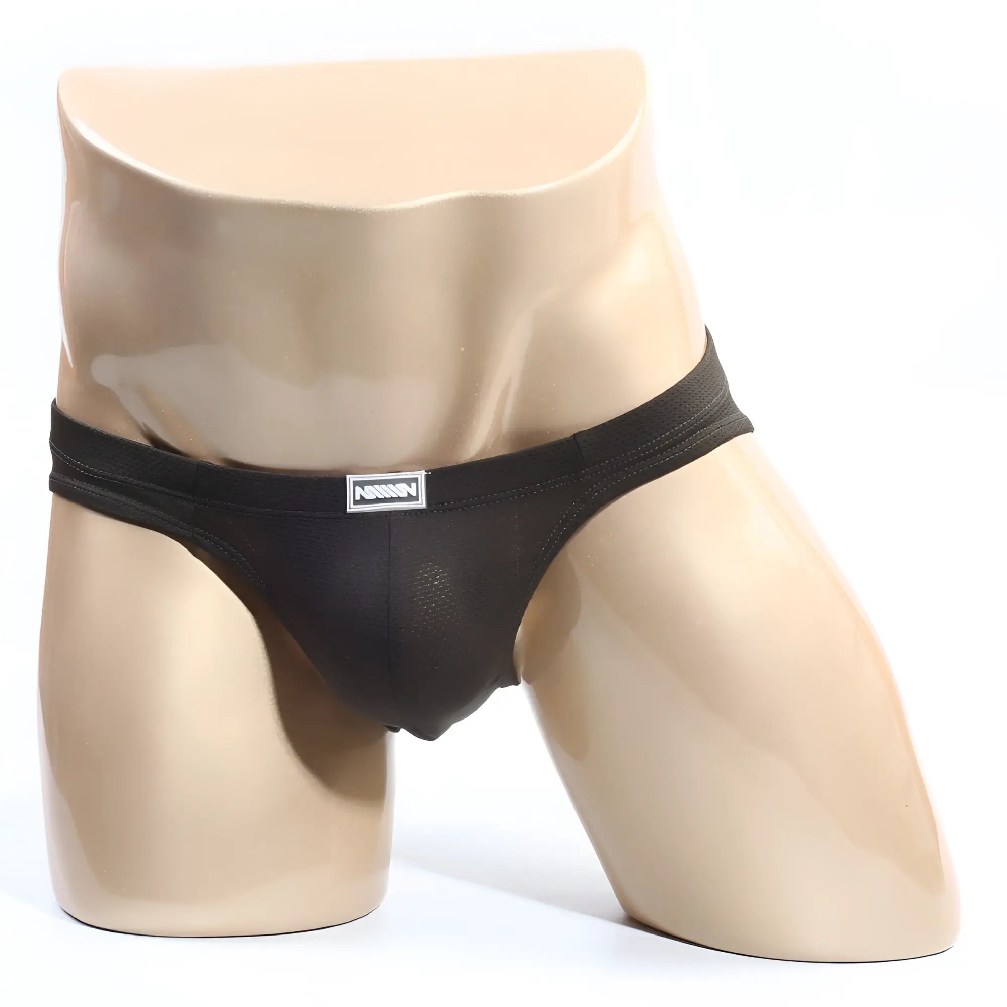 MetroMaleWear bravo bikini dark green mesh briefs with sleek form-fitting design and rectangular waistband brand tag