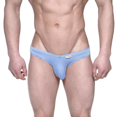 MetroMaleWear Capri bikini blue stripe 6103-42 blue and white striped men’s briefs with a snug form-fitting design