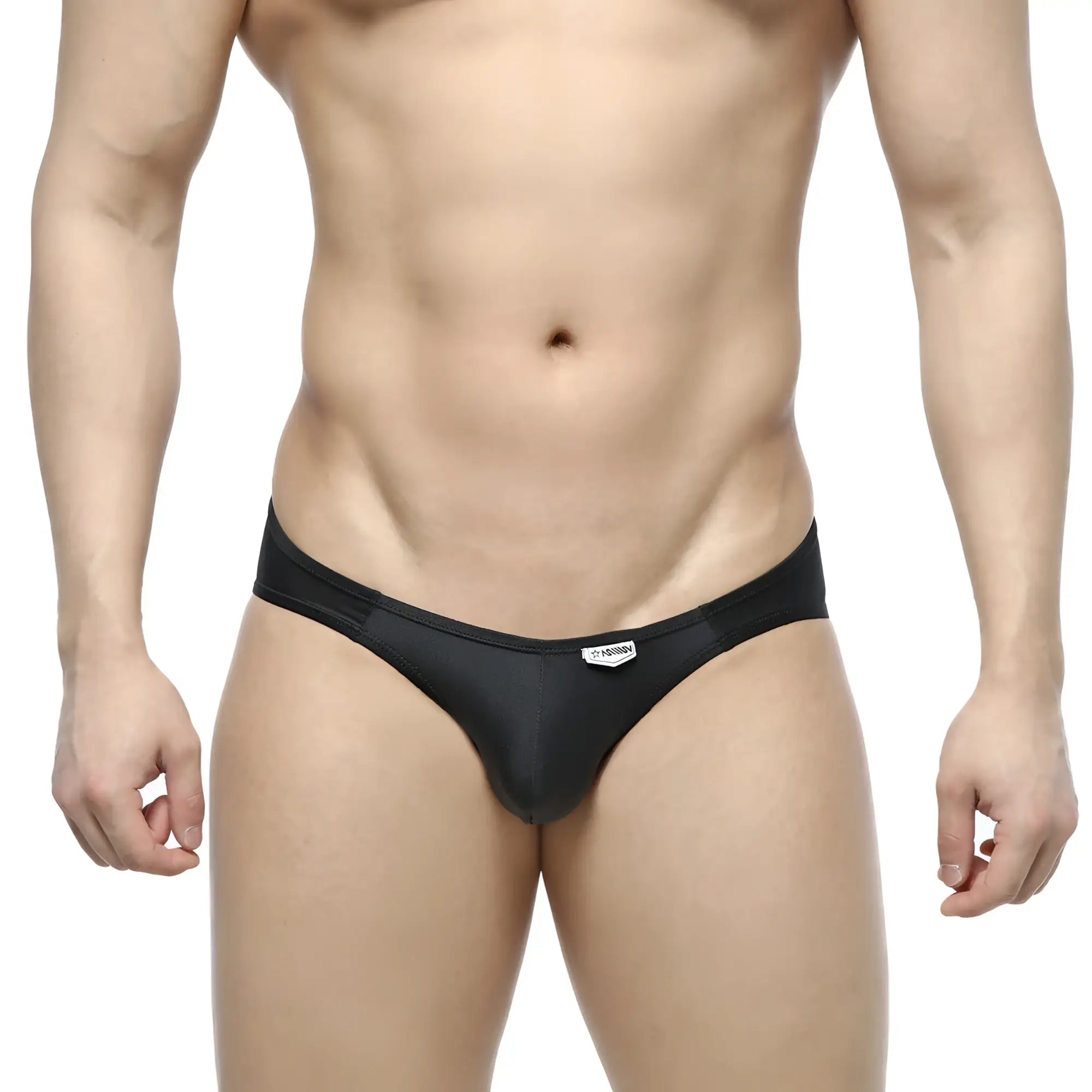 MetroMaleWear Cesar Bikini Black 6009-20 sleek black men’s briefs with subtle mesh side panel and form-fitting design