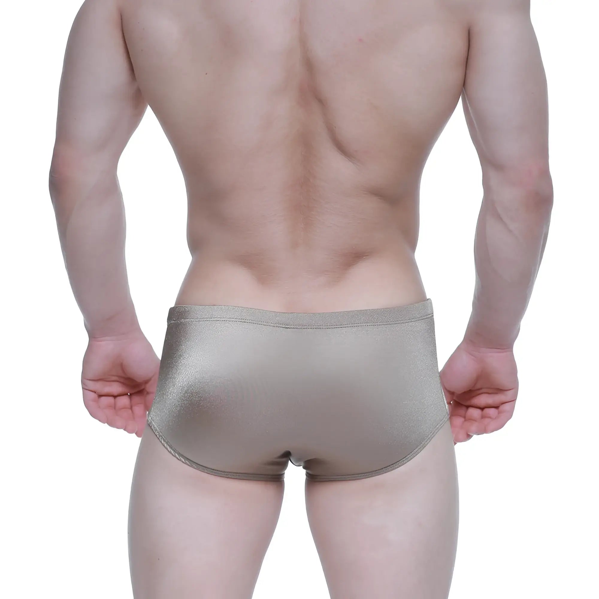 Shiny metallic gold charlie swim brief by metromalewear with sleek form-fitting design herring 4945-04