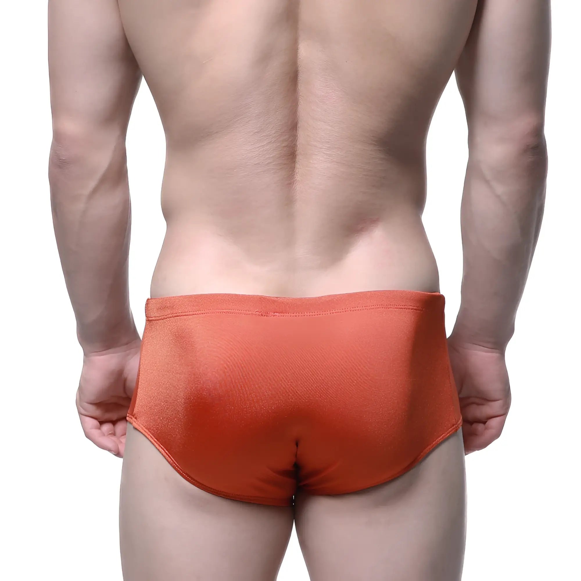 MetroMaleWear Charile swim brief ochre 4945-14 in orange with smooth slightly shiny fabric finish