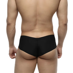 Black MetroMaleWear Cheek briefs with a smooth form-fitting design for comfortable everyday wear