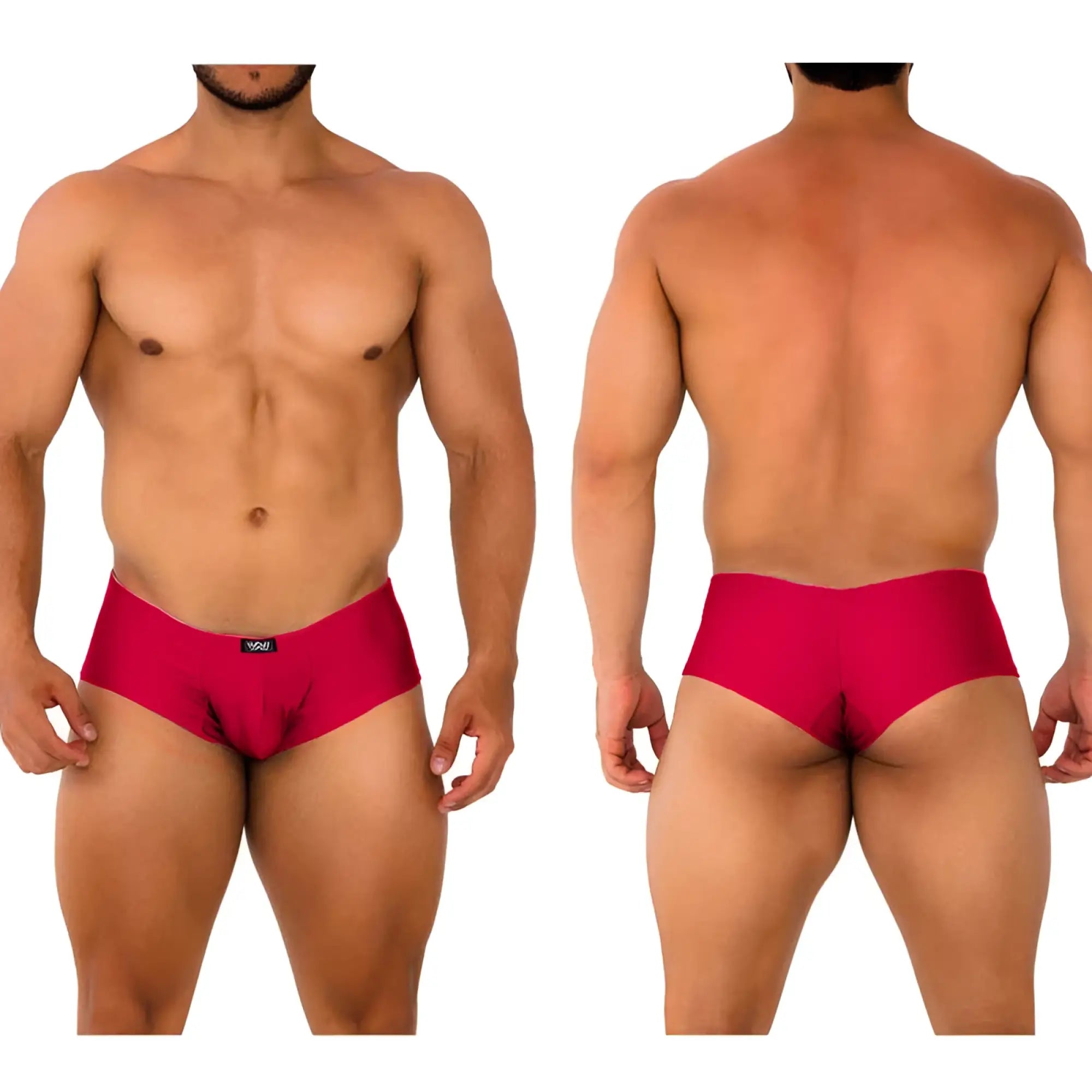 MetroMaleWear cheek burgundy 2028-29 red men’s briefs with snug fit and smooth stretchy fabric