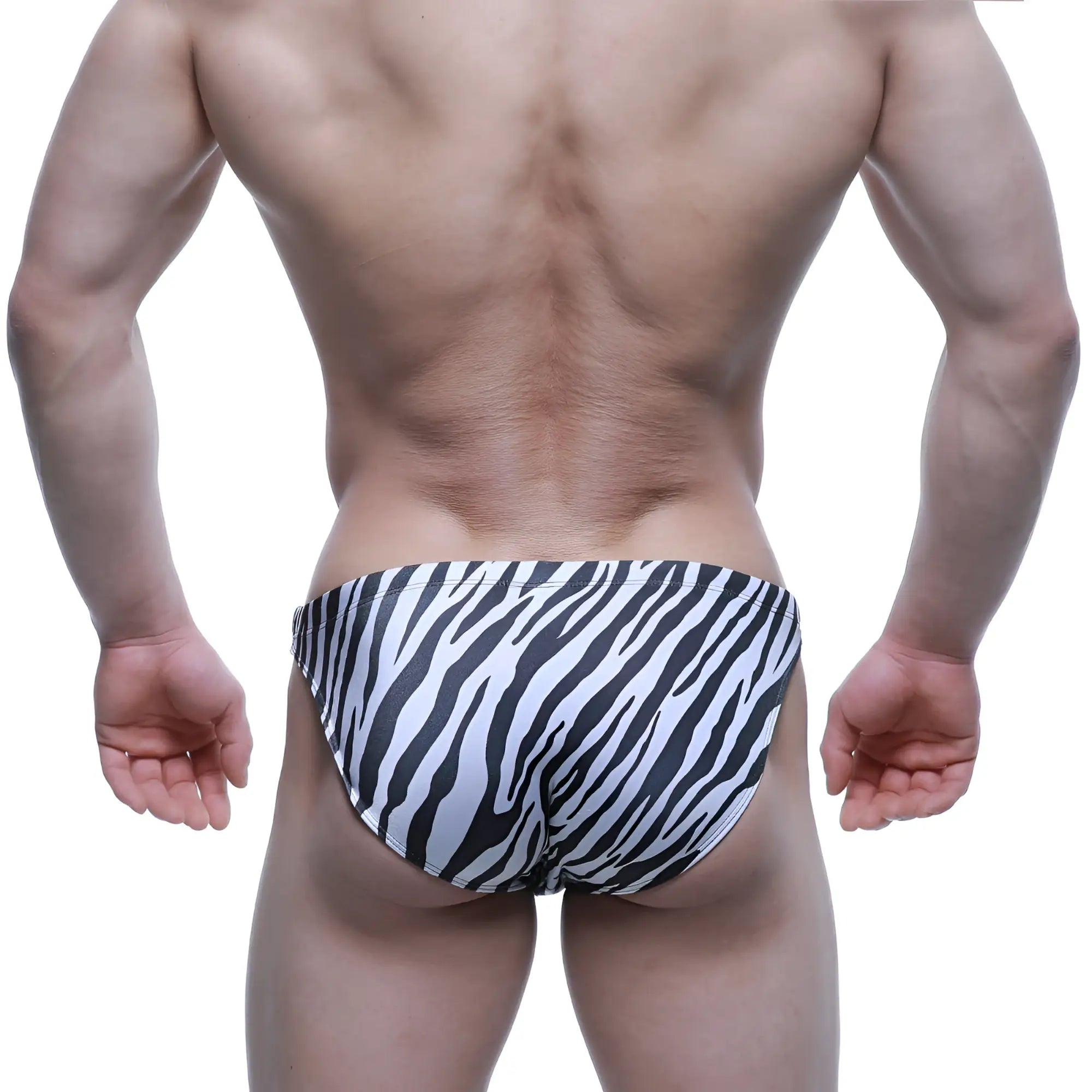 Metro male wear classic swim bikini hidalgo 4937-59 black and white zebra-striped men’s swim trunks for beach use