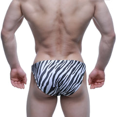 Metro male wear classic swim bikini hidalgo 4937-59 black and white zebra-striped men’s swim trunks for beach use