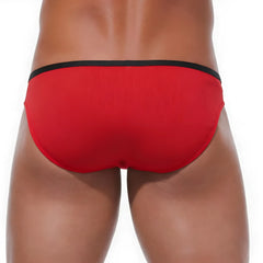 MetroMalewear continente brief red 2226-12 red briefs with black waistband designed for comfortable everyday wear