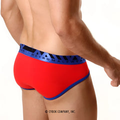 MetroMaleWear contrast brief red II 9004-02 men’s red and blue briefs with bold contrasting trim for comfortable wear