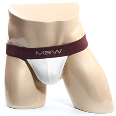 White m2w briefs with contrasting maroon waistband from metro male wear cosmos bikini cream 1124-04
