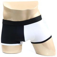 MetroMaleWear Daemon no show boxer 2924-00 black and white two tone briefs with contrasting panels and waistband
