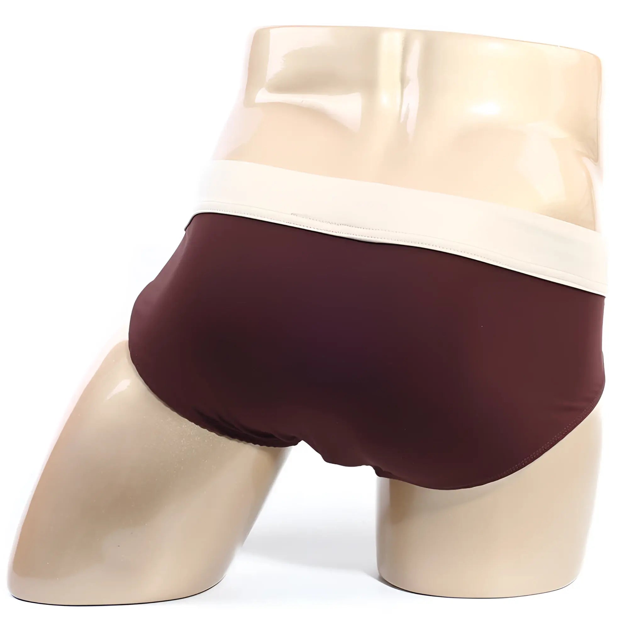 MetroMaleWear deportivo brief espresso 5203-f23 brown briefs with contrasting cream-colored waistband front view