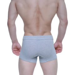 Gray heathered metroMalewear deseo boxer briefs in soft stretchy fabric with contoured design in jasper gray