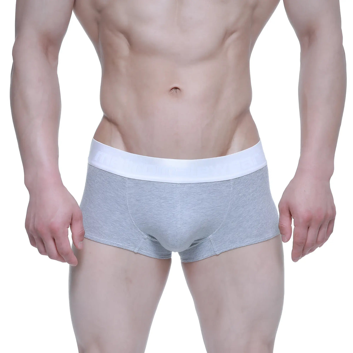 MetroMaleWear elemental boxer brief gray 2029-10 gray heathered briefs with white elastic waistband for comfort
