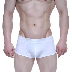 Metro male wear elemental boxer brief white 2029-00 smooth form-fitting white men’s briefs with elastic branded waistband