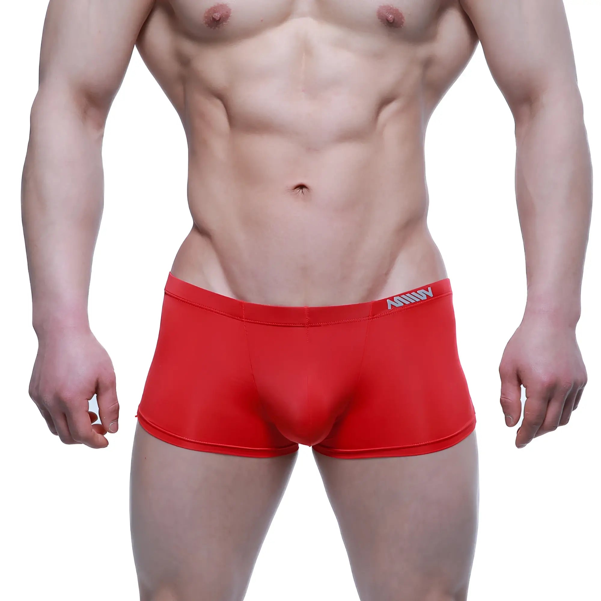 Red men’s briefs metro malewear enhancement boxer 2043-12 with snug fit and subtle logo on waistband