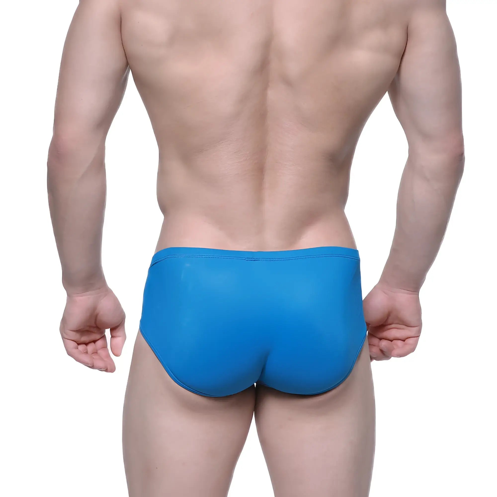 MetroMaleWear entropy bikini petrol 1006-08 bright blue form-fitting swim trunks with smooth glossy finish