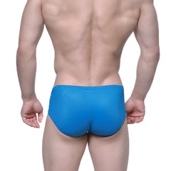 MetroMaleWear entropy bikini petrol 1006-08 bright blue form-fitting swim trunks with smooth glossy finish