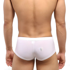 White briefs metro malewear escondido hip trunk 1026-00 with smooth form fitting design and clean elastic waistband