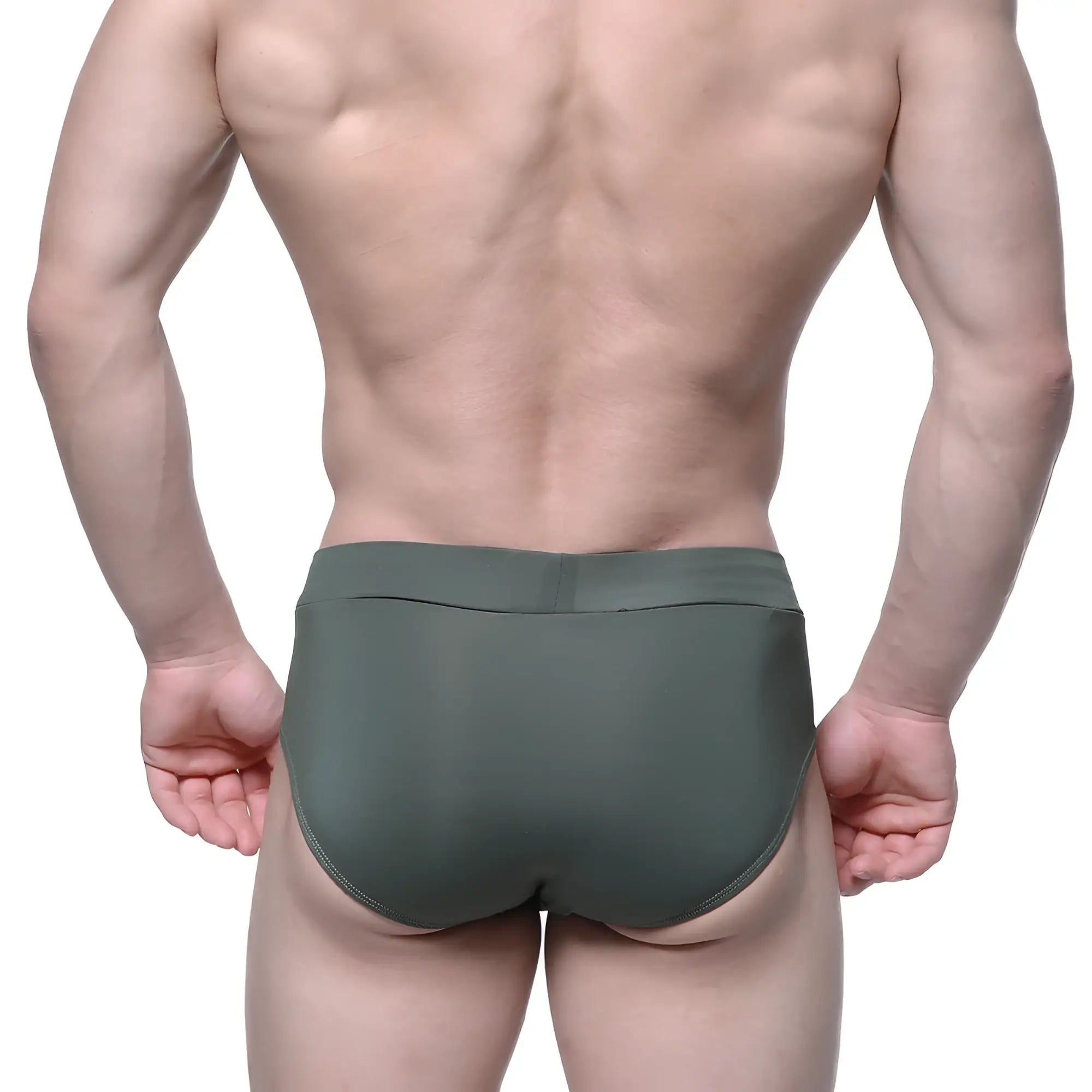 Metro male wear espacio brief green 5104-26 olive green seamless briefs with a smooth, comfortable fit