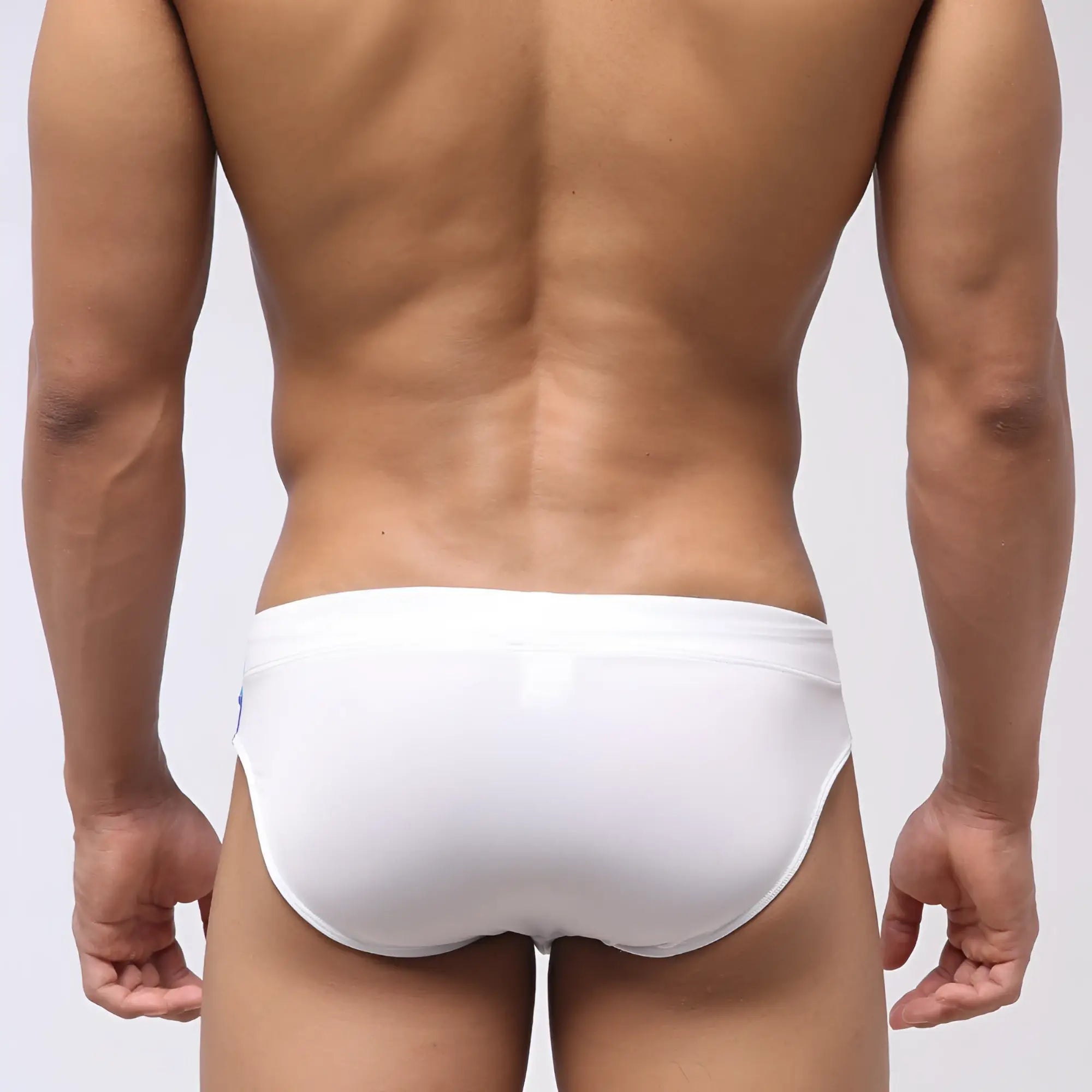 White metro malewear euro2 swim brief with smooth form-fitting design for comfortable swim use