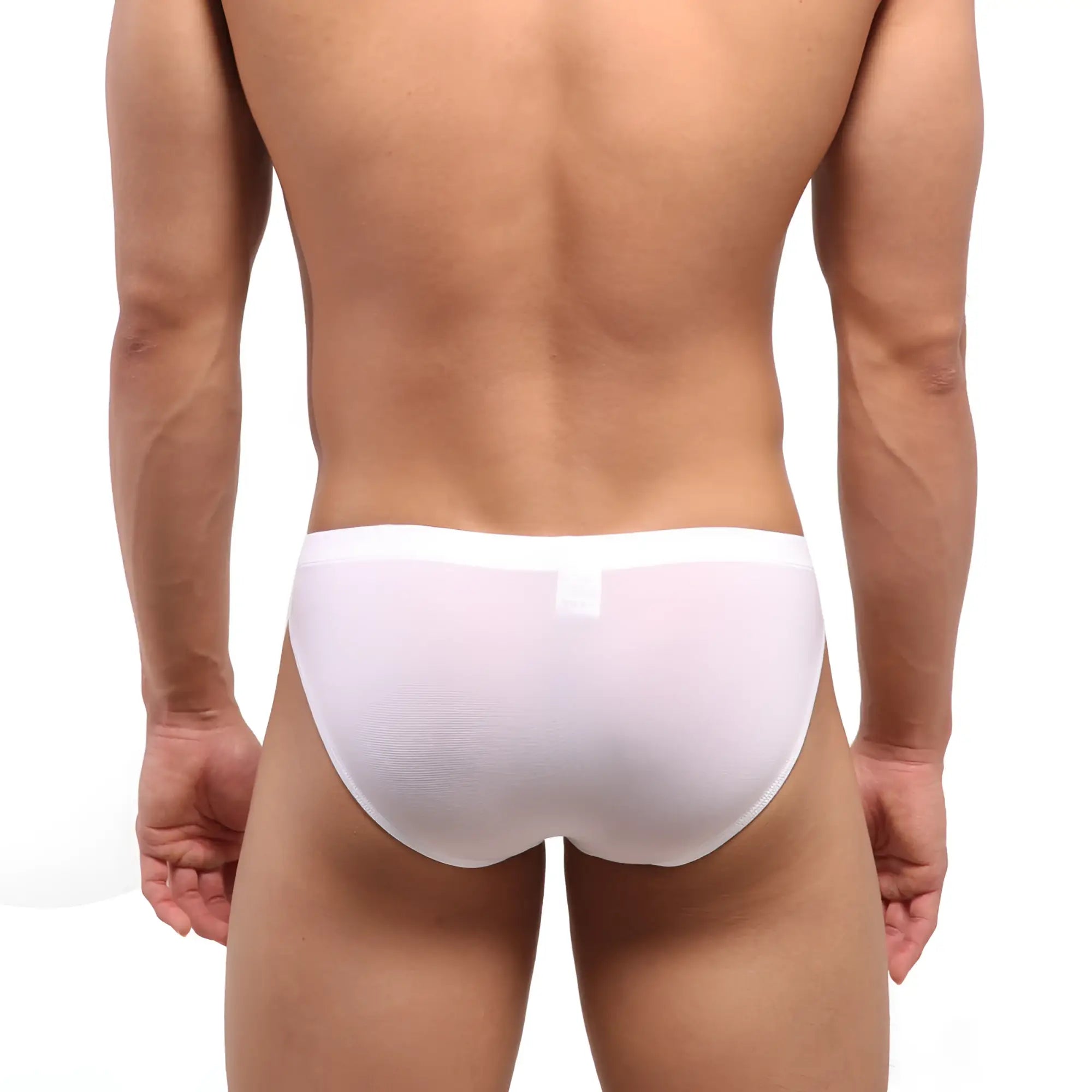 MetroMaleWear European hip brief white 5007-00 featuring white mesh fabric with subtle ribbed texture and minimalist design