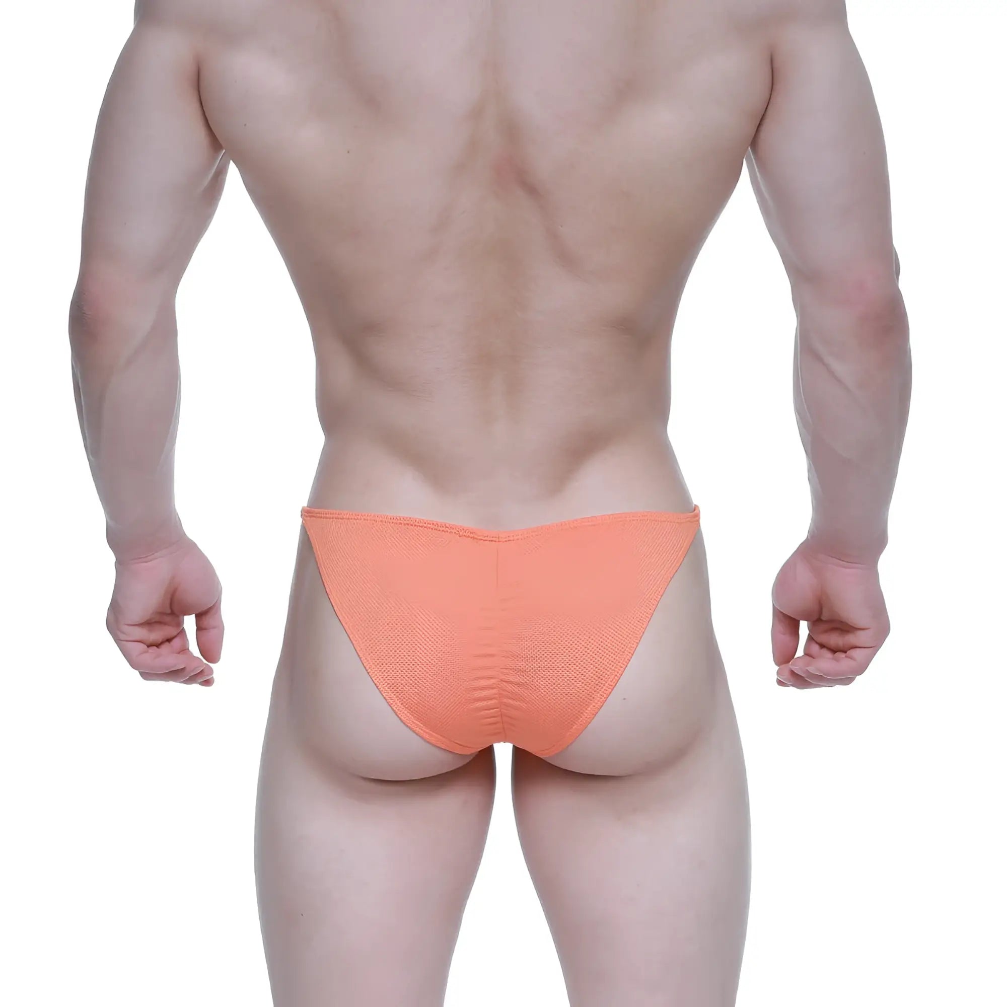Orange textured briefs metroMalewear fantasy bikini 6116-14 designed for comfort and stylish fit