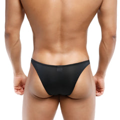 MetroMaleWear fria bikini detachable black mesh briefs with a sleek form-fitting design for comfortable wear